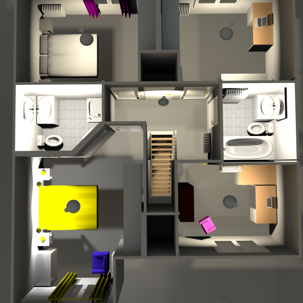 Smart Home controlled from a 3D floor plan